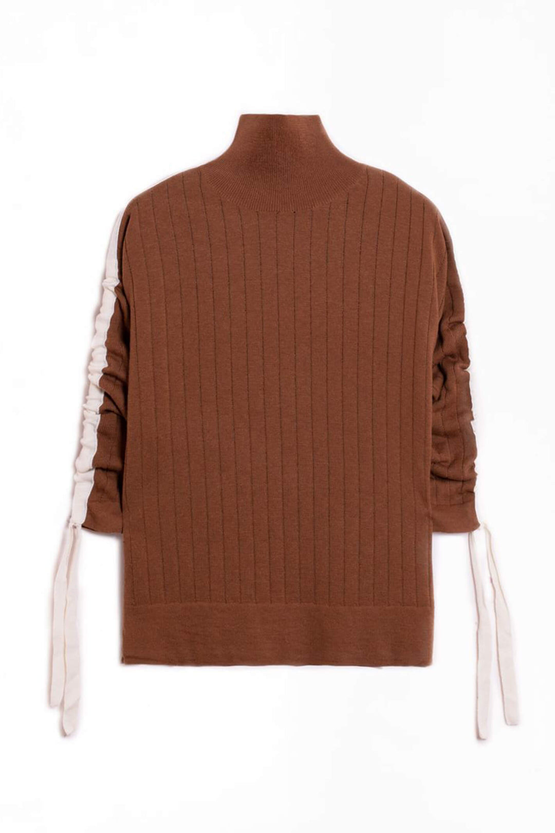 Vilagallo 28598 Brown Jumper With Ecru Stripe
