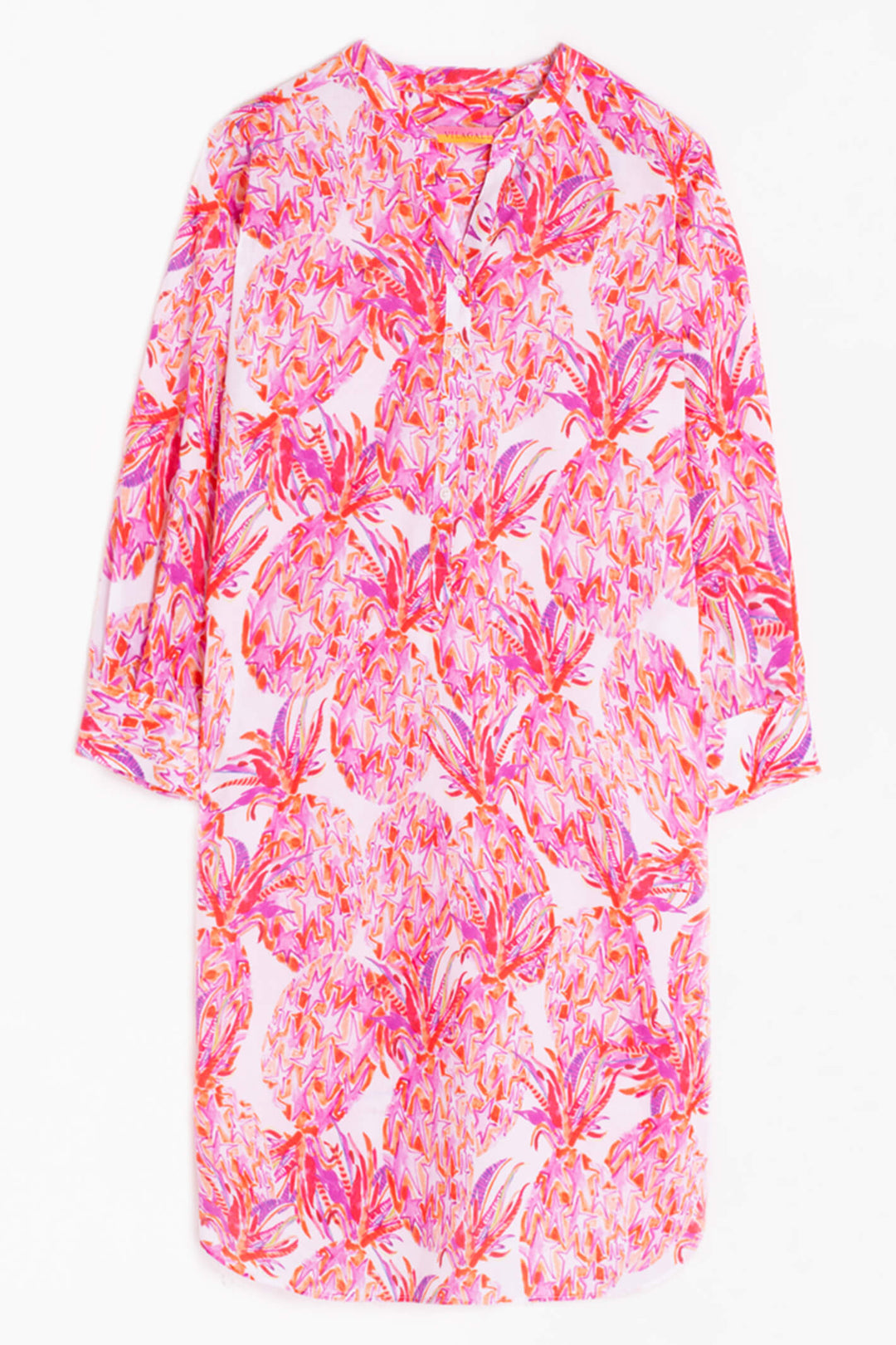 Vilagallo 30031 Dani Ananas Pink Print Dress - Shirley Allum Boutique