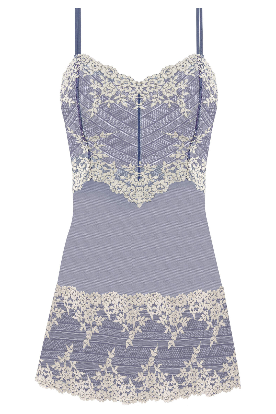Wacoal WA814191 Blue Embrace Lace Wild Wind Egret Chemise - Shirley Allum Boutique