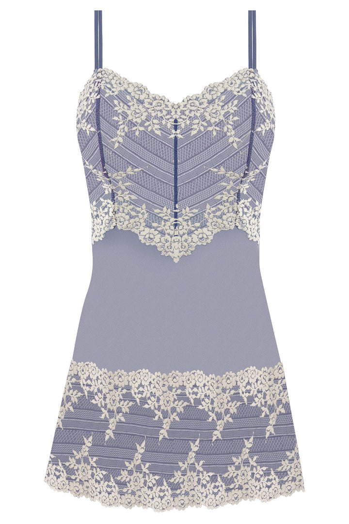 Wacoal WA814191 Blue Embrace Lace Wild Wind Egret Chemise - Shirley Allum Boutique