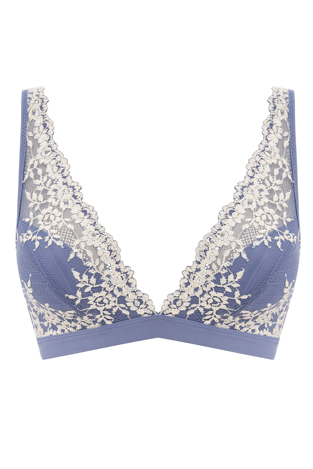 Wacoal WA852191 Blue Embrace Lace Wild Wind Egret Soft Cup Bra - Shirley Allum Boutique