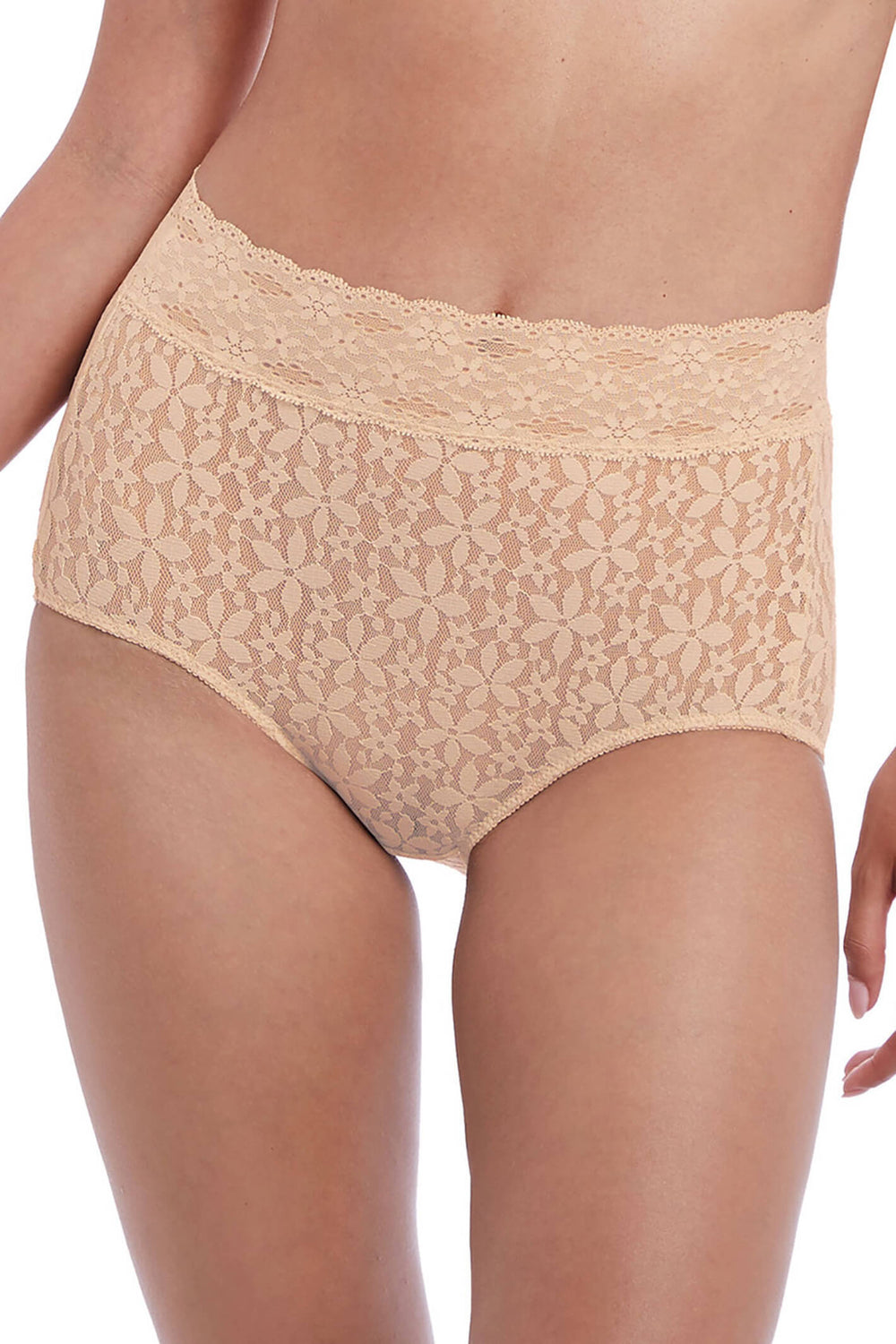 Wacoal WA870405NUE Nude Halo Lace High Waisted Brief - Shirley Allum Boutique