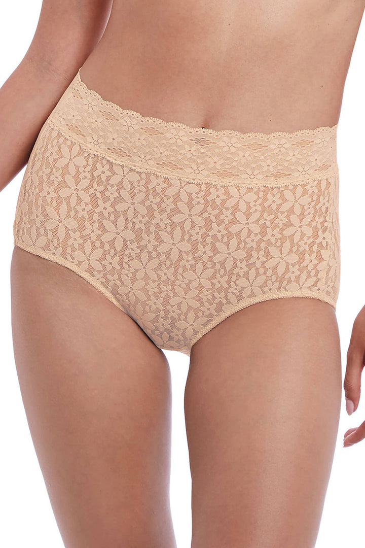 Wacoal WA870405NUE Nude Halo Lace High Waisted Brief - Shirley Allum Boutique