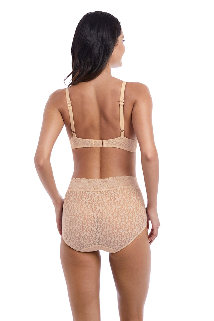 Wacoal WA870405NUE Nude Halo Lace High Waisted Brief - Shirley Allum Boutique