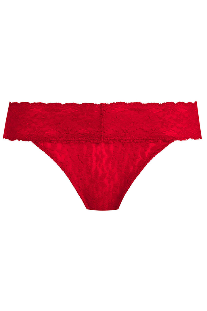 Wacoal WA878205 602 Halo Lace Barbados Cherry Red Bikini Brief - Shirley Allum Boutique