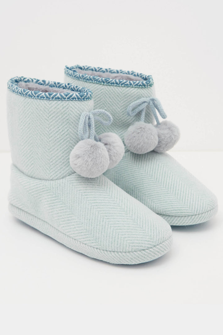 White Stuff 434372 Blue Multi Herringbone Bootie - Shirley Allum Boutique