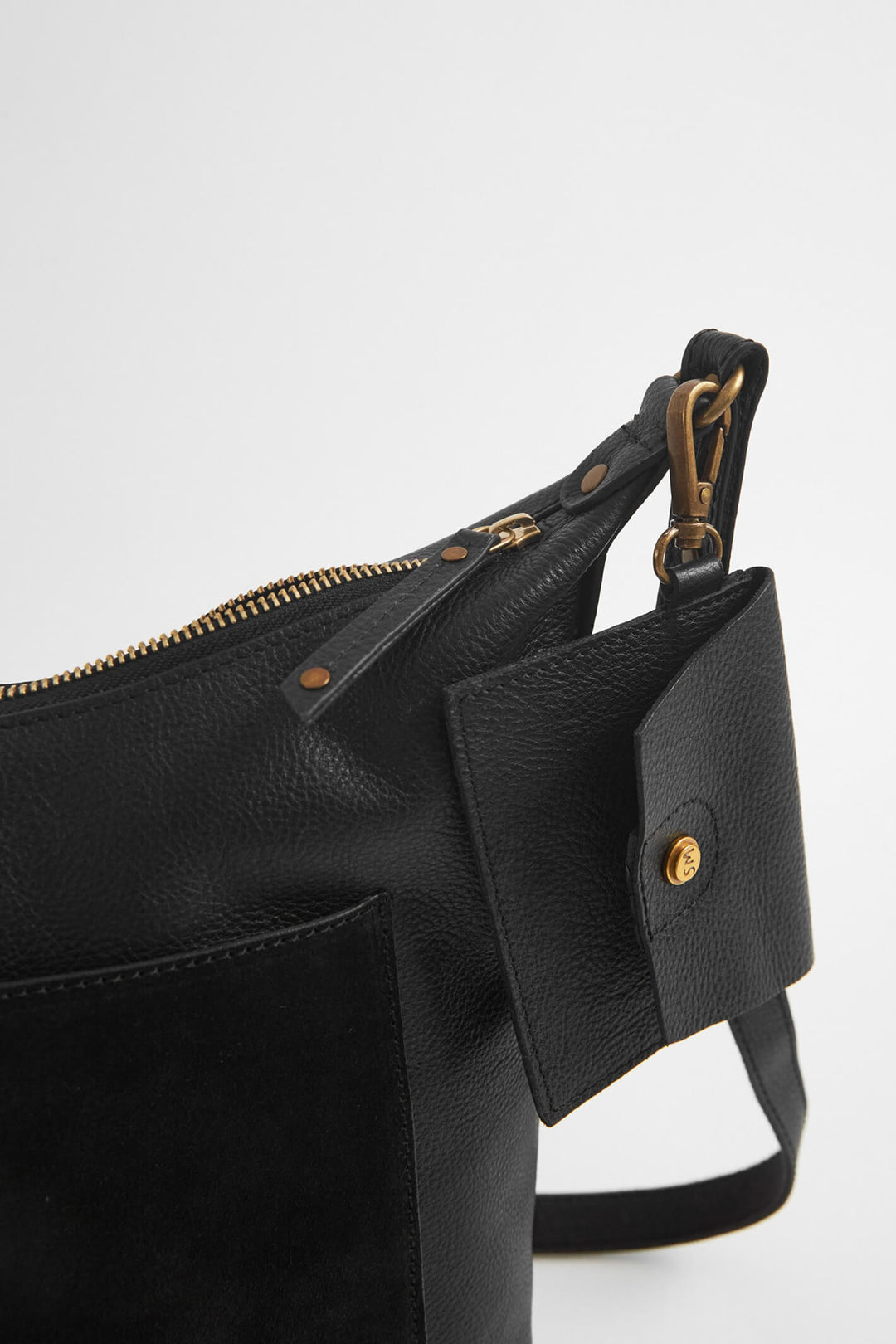 White Stuff 434719 Fern Leather Crossbody Black Bag - Shirley Allum Boutique