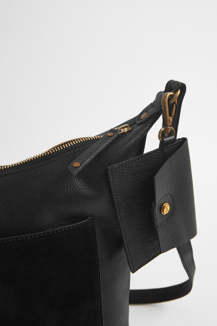 White Stuff 434719 Fern Leather Crossbody Black Bag - Shirley Allum Boutique