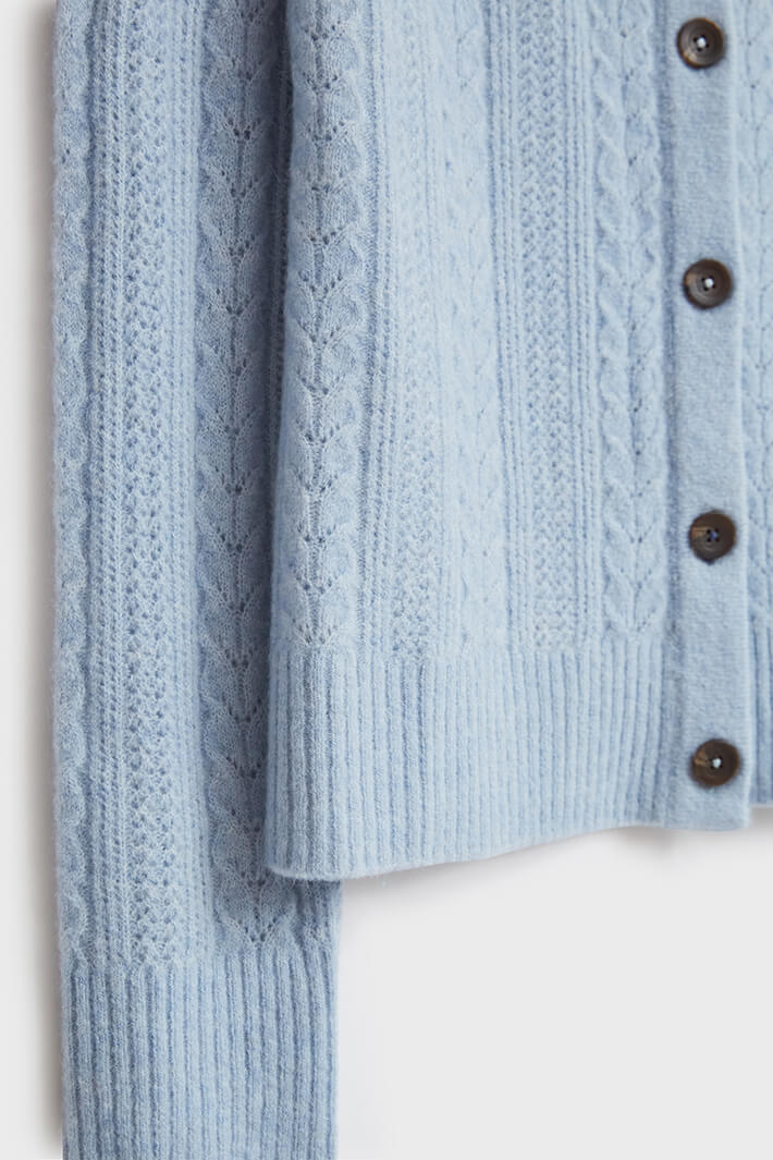 White Stuff 435484 Scarlett Light Blue Cardigan - Shirley Allum Boutique