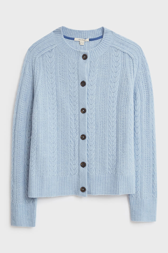 White Stuff 435484 Scarlett Light Blue Cardigan - Shirley Allum Boutique