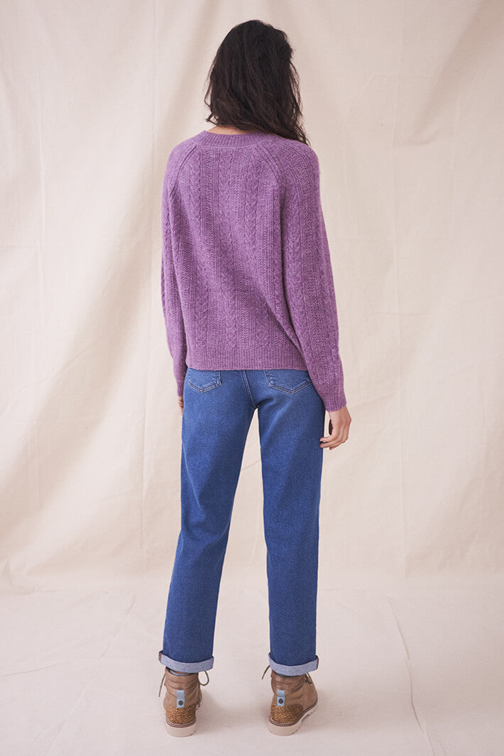 White Stuff 435485 Scarlett Purple Jumper - Shirley Allum Boutique