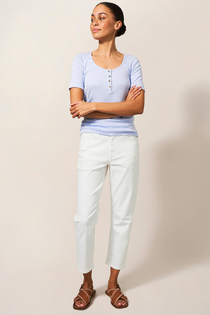 White Stuff 436094 Brooke White Straight Cropped Jean - Shirley Allum Boutique