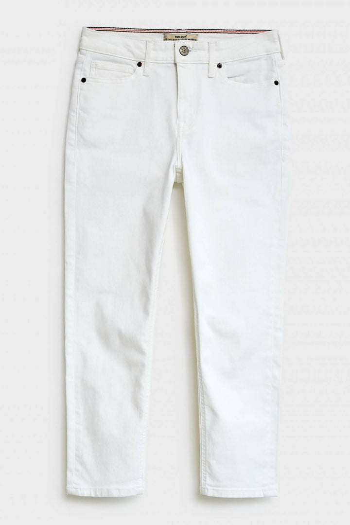White Stuff 436094 Brooke White Straight Cropped Jean - Shirley Allum Boutique