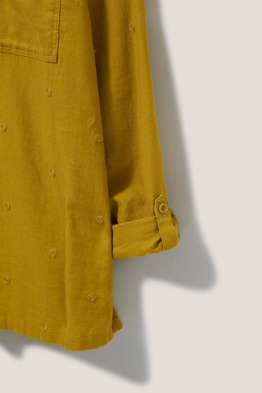 White Stuff 436868 Emilia Chartreuse Multi Organic Cotton Shirt - Shirley Allum Boutique