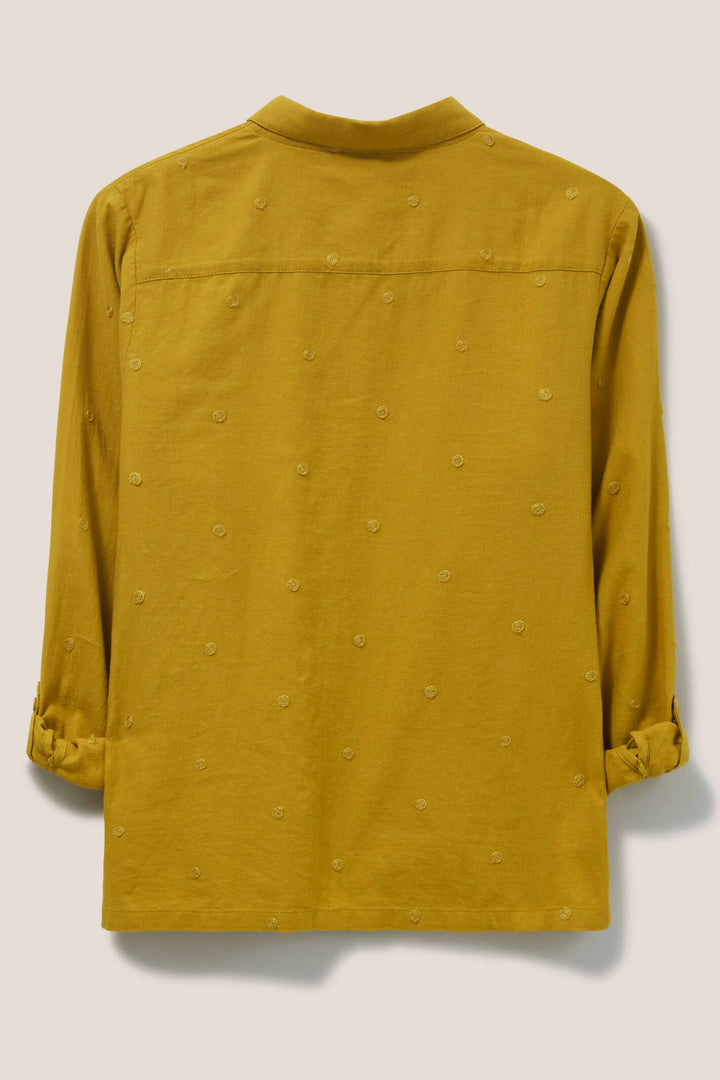 White Stuff 436868 Emilia Chartreuse Multi Organic Cotton Shirt - Shirley Allum Boutique