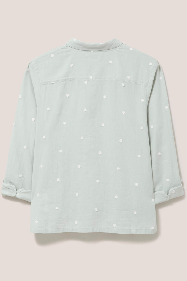 White Stuff 436868 Emilia Green MLT Organic Cotton Shirt - Shirley Allum Boutique