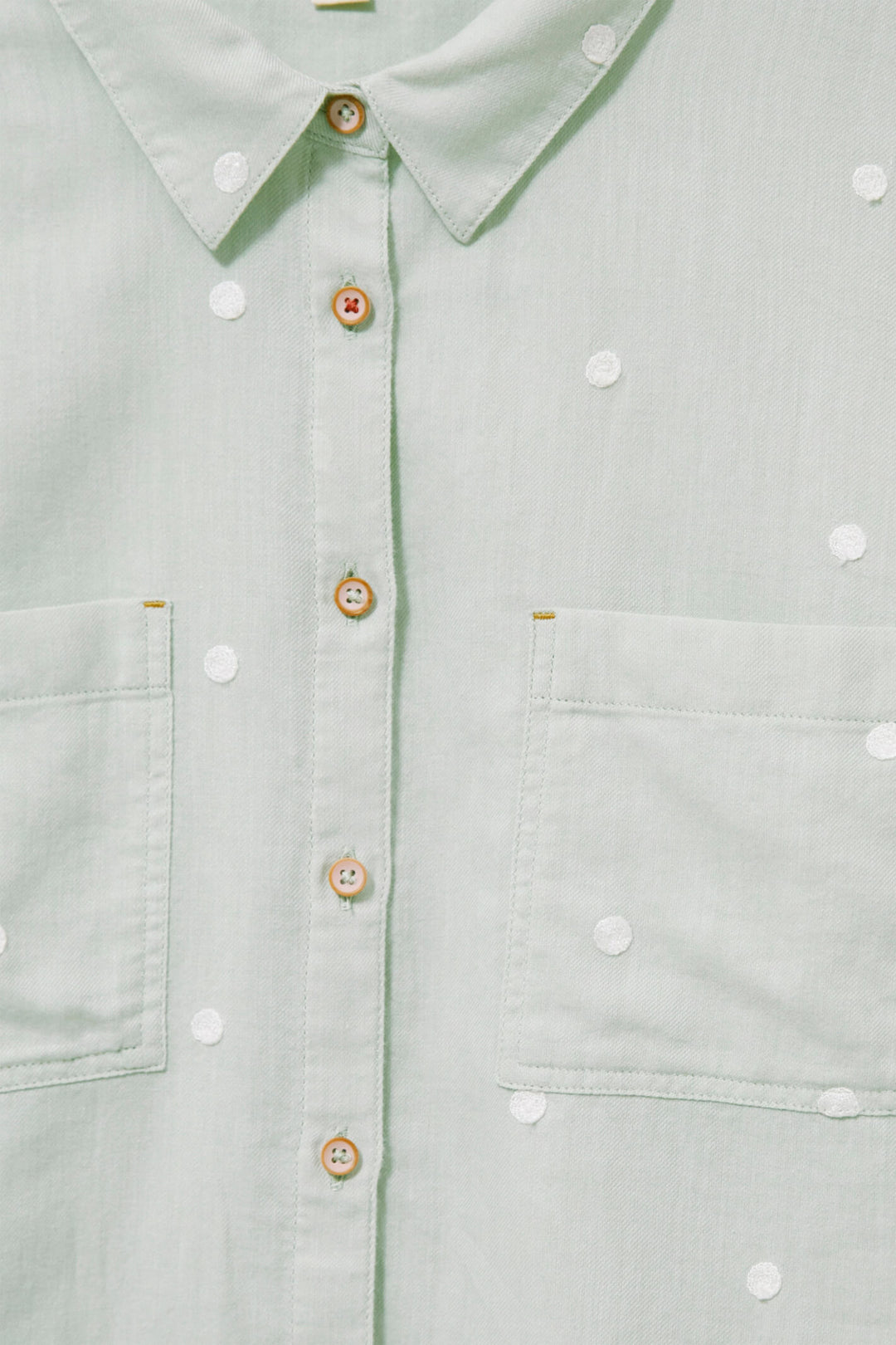 White Stuff 436868 Emilia Green MLT Organic Cotton Shirt - Shirley Allum Boutique