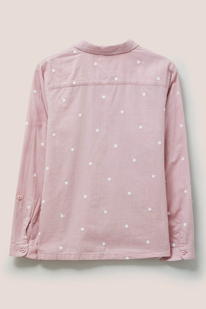 White Stuff 436868 Emilia Pink MLT Organic Cotton Shirt - Shirley Allum Boutique