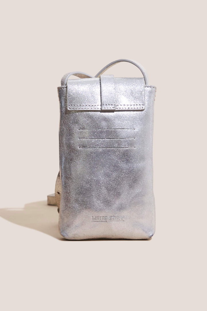 White Stuff 437231 Clara Pewter Buckle Leather Phone Bag - Shirley Allum Boutique