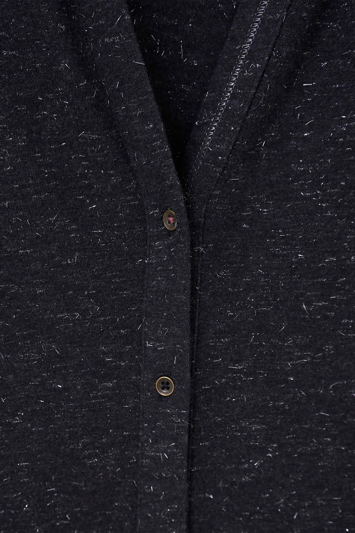 White Stuff 437342 Annie Sparkle Charcoal Grey Jersey Shirt - Shirley Allum Boutique