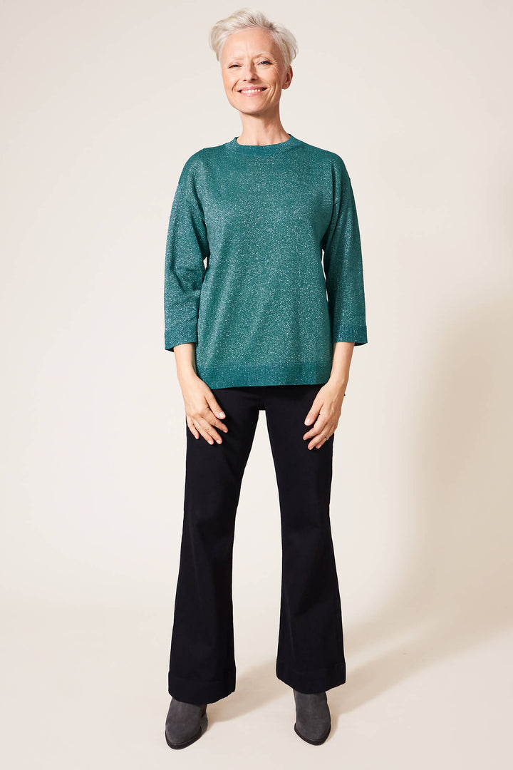White Stuff 437345 Night Sky Dark Teal Jumper - Shirley Allum Boutique