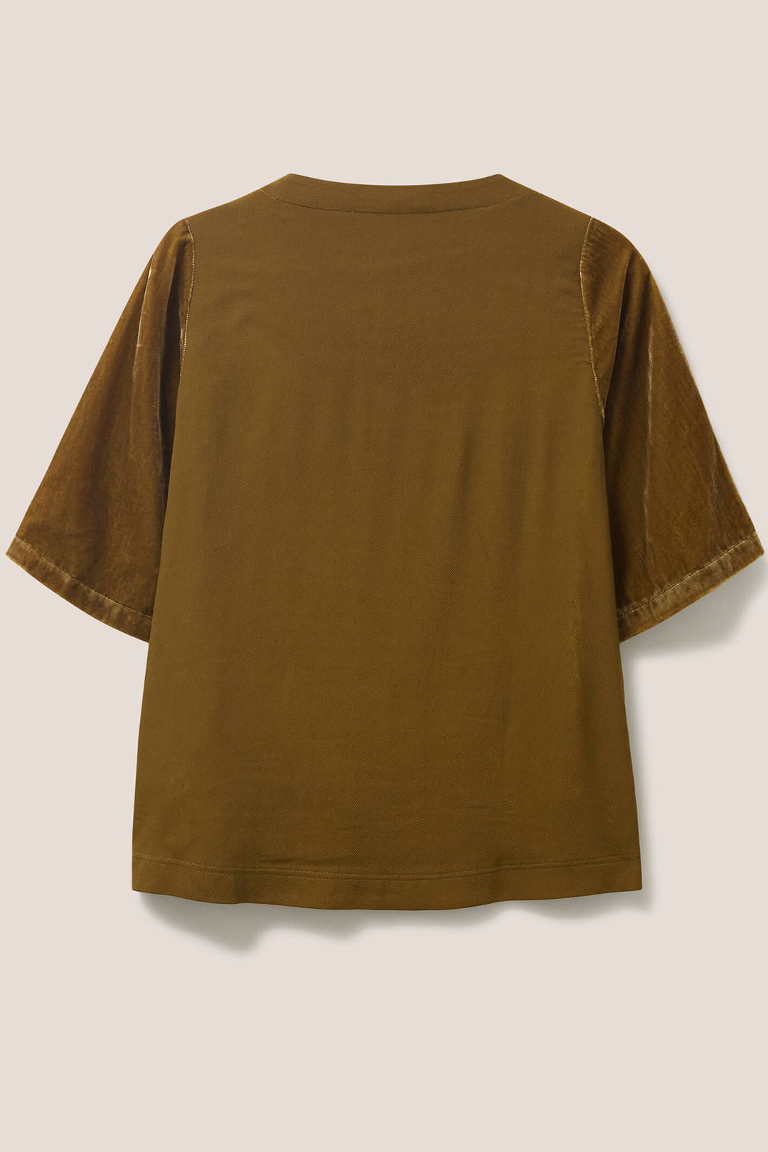 White Stuff 437398 Viola Velvet Mid Chartreuse Top - Shirley Allum Boutique