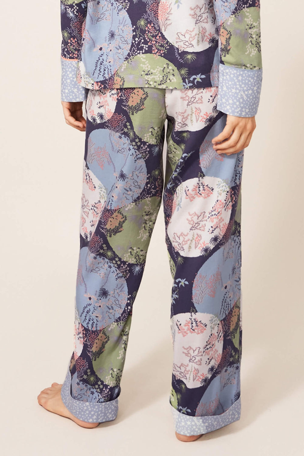 White Stuff 437434 Nina Grey Multi Woven Organic Pyjama Trousers - Shirley Allum Boutique