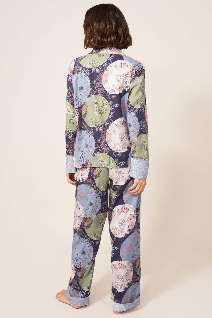 White Stuff 437434 Nina Grey Multi Woven Organic Pyjama Trousers - Shirley Allum Boutique
