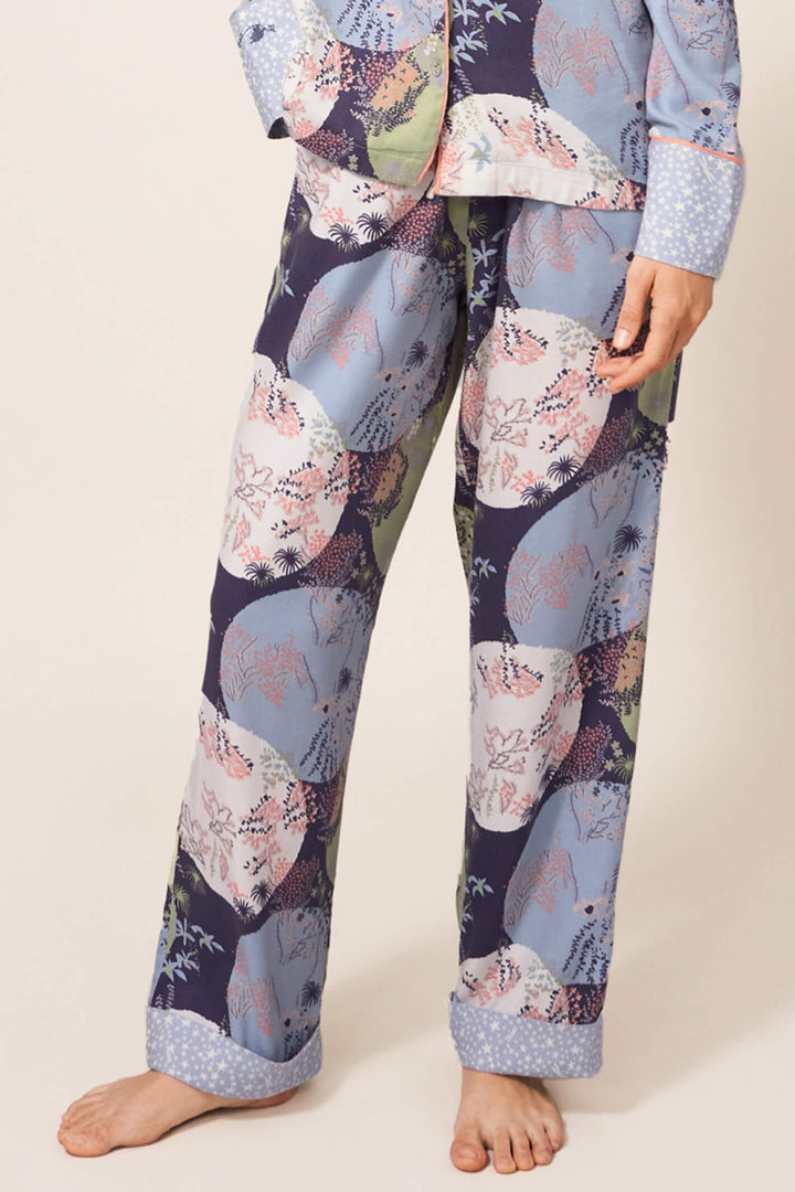 White Stuff 437434 Nina Grey Multi Woven Organic Pyjama Trousers - Shirley Allum Boutique