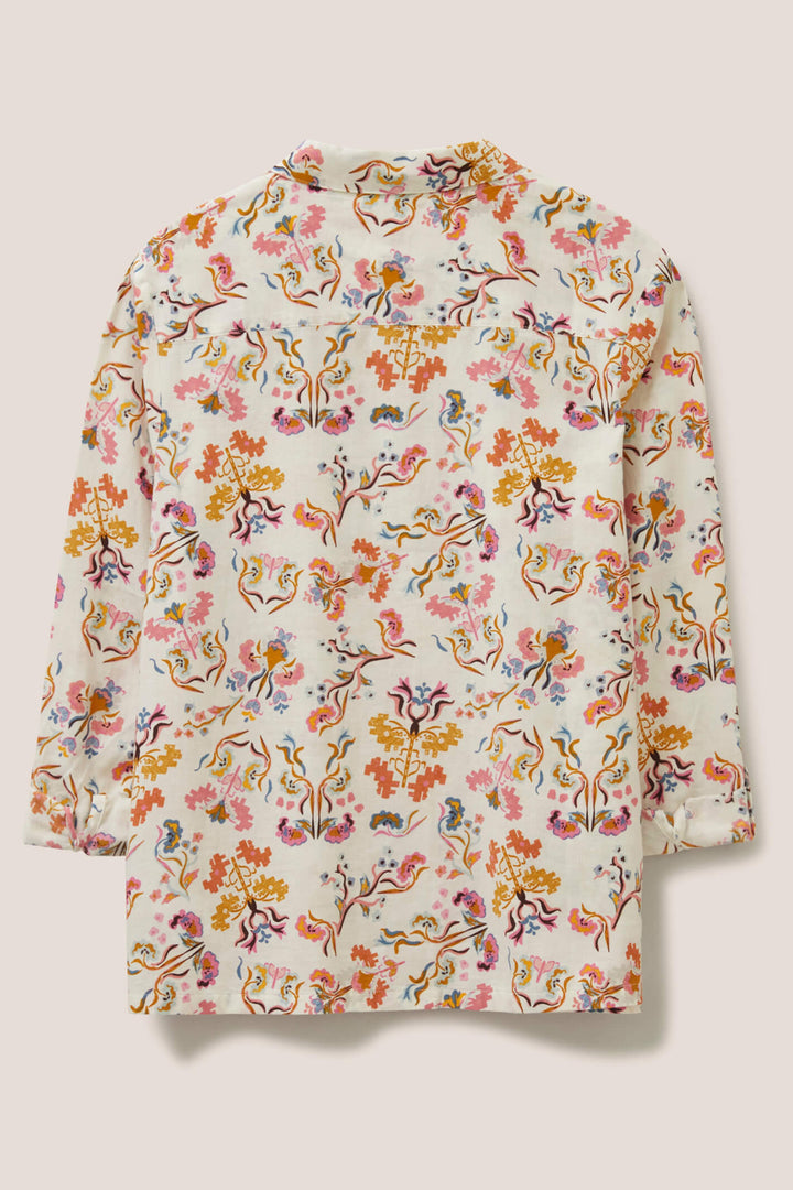 White Stuff 438552 Emilia Cotton Ivory Shirt - Shirley Allum Boutique